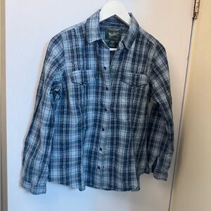 Woolrich Blue Plaid Button-Up Shirt